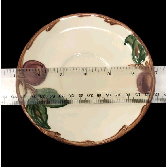 2 Sets Franciscan Apple Cups Saucers 1940s Hand Decorated in California USA READ - Picture 16 of 16